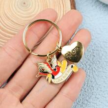 Cherished Keepsake, Chic 'Best Mom' Keychain - Alloy, Letter Charm For Bags & Cars, A Heartfelt Mother's Day Gift For Mom From Son And Daughter