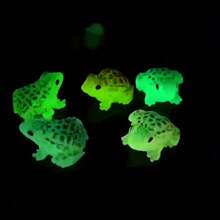 50 szt./20 szt./10 szt. Świecące figurki żab - kolorowe żywiczne dekoracje samochodowe i ogrodowe, idealne do krajobrazów z mchu i akcesoriów samochodowych, kolekcja miniaturowych figurek żab dekorowanych na prezenty na przyjęcia, prezenty świąteczne