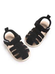 Summer Infant 男童透气凉鞋，幼儿第一双学步鞋 - 黑色 - 查看 3