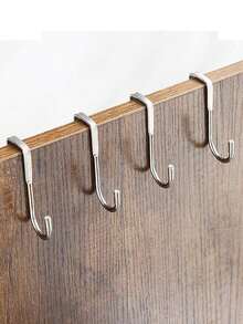 1个不锈钢粘性门钩，简易免钻孔门挂钩，适合家庭使用