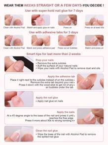 24pcs Oval Shaped Short Press-On Nails, Nude Solid Color Fake Nail Set, With 1pc Jelly Glue And 1pc File, Suitable For Holidays And Everyday Wear - Beige - View 8