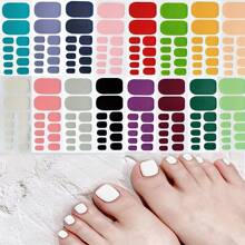2PCS-Matte Toenail Stickers - Self-Adhesive Full Coverage Nail Wraps, Odorless Waterproof Nail Art Decals For Women, Easy DIY Salon Gel Effect
