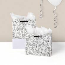 10 pièces, 7*15*18CM, sacs fourrre-tout floraux DIY créatifs, sacs d'emballage en papier cadeau simples, sacs de courses, sacs de rangement, parfait pour l'anniversaire, le mariage, la Saint-Valentin, Pâques et plus ! - comme indiqué - Voir 4