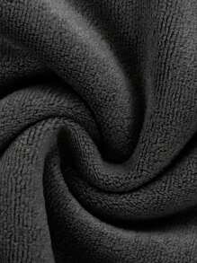 5pcs 30*30cm Super Absorbent Microfiber White Washcloth, Hotel/Kitchen Towels, Multipurpose Cleaning Cloths - Black - View 2