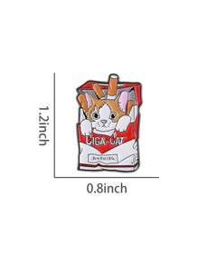 1PC Cat In Cigarette Box Enamel Pin Let's Suck Cats Cartoon Cute Animal Brooch Lapel Backpack Badge Funny Jewelry Gift For Friends - Multicolor - View 8