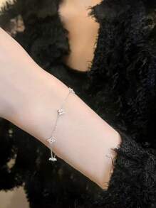 Versatile Fully Rhinestone Women's Bracelet, Niche Design High-End Minimalist Style, Ethereal Elegant, 2025 New Edition - Full Diamond Bracelet - View 8