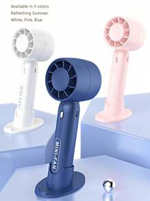 Rechargeable Battery Powered Handheld Mini Three-Speed Adjustable Eyelash Fan With USB Charging Cable, Suitable For Outdoor Activities, Beach Sports, Office, Classroom, Pool Party, Daily Life, Convenient Fan, Student, Office Worker, Outdoor Sportsman, Suitable For Home. - Multicolor - View 2