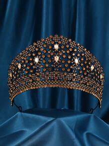 Tiaras y coronas para mujeres, tiara de novia para la boda, corona de reina con rhinestone, accesorios de cabello con cristales para disfraces para cumpleaños, baile de graduación, celebración y bodas oscuras de estilo gótico