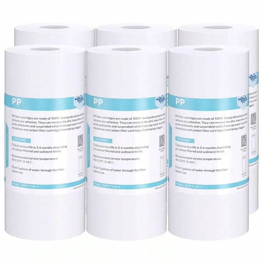 10" X 4.5" Whole House Sediment Water Filter With 5 Micron Rating For Big Blue GE GXWH40L Reverse Osmosis Systems