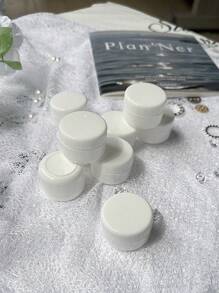 10 stuks/set 10g capaciteit zachte zalfdoos, cosmetische navulbare fles, gezichtscrème-etui, draagbare witte gezichtsmaskerfles, plastic bodylotionpotten