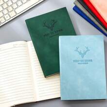 200 Pages/A5 Deer Pattern Thick Notebook/Diary - Multicolor - View 3