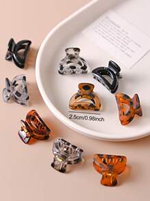 30 pezzi Fermagli per capelli eleganti da donna con stampa leopardata, design a pinza a forma di squalo, accessori per capelli per il ritorno a scuola