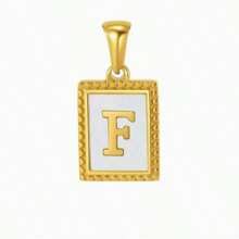 1pc Stainless Steel English Letter Pendant Personalized Mix Ins Style Commuter Necklace Pendant For Men And Women