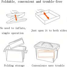 1pc 折叠沙盘 便携式沙盘折叠托盘 PVC太空沙箱 沙滩用品收纳盒 骰子游戏托盘 牛津布沙栅栏 宠物洗澡池 户外沙滩公园花园游戏用品 - 彩色 - 查看 9