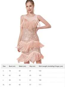 Ladies' Sequined Fringe Skirt Latin Dance Skirt Shining Fringe Latin Dance Rumba Tea Tango Dance Stage Performance Skirt Ball Dress