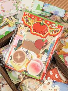 200 件多功能便签套装，涂鸦风格心情系列，复古美学，适合 DIY 剪贴簿、学校用品、返校