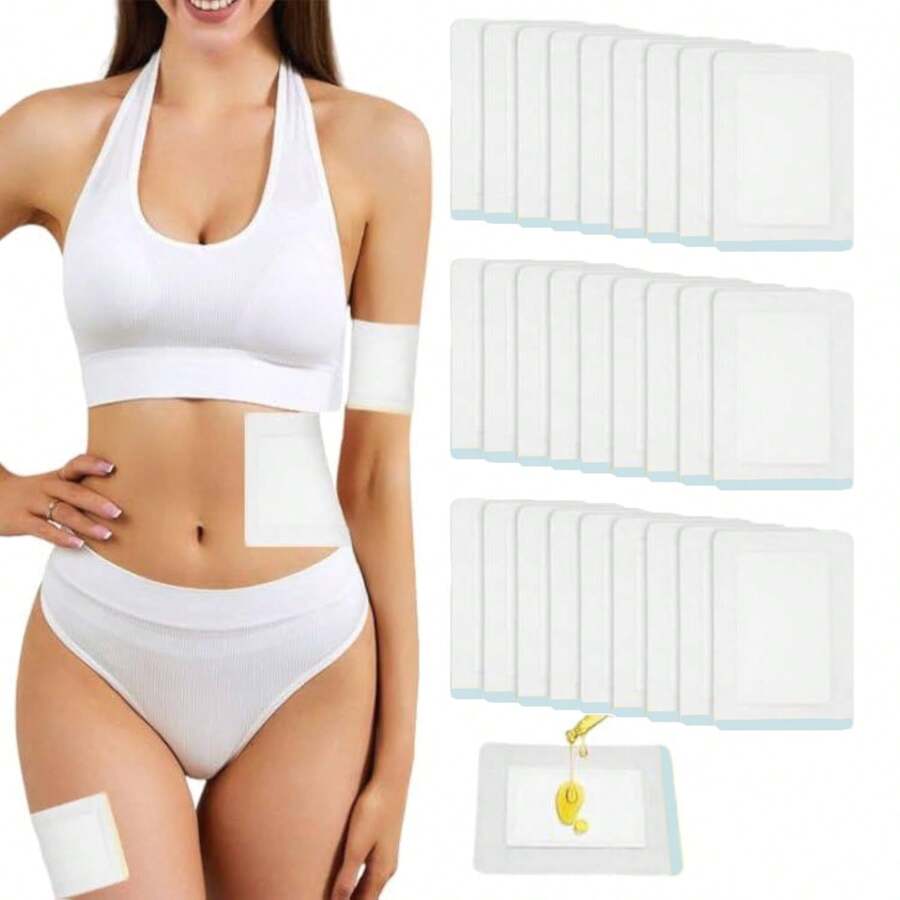 10 片自粘蓖麻油包蓖麻油贴片，一次性蓖麻油包蓖麻油垫，蓖麻油包蓖麻油压缩套装无需清洗 - 彩色 - 查看 1