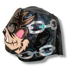 Cyber-Taz Semi-Professional Wrestling Mask - 黑色 - 查看 2