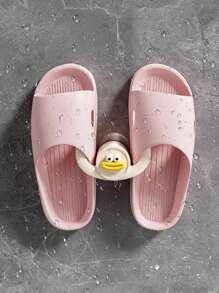 2pcs Wall-Mounted Bathroom Slipper Rack, Adhesive Hanger Rack, No-Drill, Bathroom Storage Shelf For Slippers - Multicolor - View 3