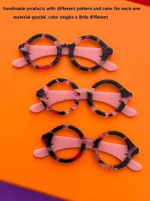 1pc Creative Acrylic Glasses Brooch, Cute Geometric Lapel Pin, Bag Clothes Hat Decor Accessory Dress Accessories Pin For Clothes Bag Charm School Office Accessories Shirts Jacket Jewelry Halloween Clothes Pin Funny Teacher Gifts Halloween Accessories Teachers Day Costume Accessories Bag Charms Christmas