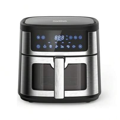 ostarkdom 6L Oil-Free Air Fryer Touchscreen Air Fryer New ARANZO 6L Model With Viewing Window 6 Preset Cooking Settings, Adjustable Temperature Up To 200°C, 60-Minute Timer, Auto Shut-Off, 1500W