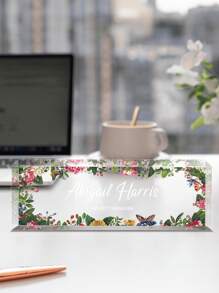 Placa de mesa personalizada, placa de acrílico para mesa, placa de acrílico para professor, placa de acrílico personalizada com nome, decoração de escritório, presente personalizado para mesa (aniversário, formatura), multifuncional, antimofo, decorativa, reutilizável, requintada, moderna, de alta qualidade, colorida, personalizada, exclusiva, presente ideal para ele, decoração para sala de estar, estilo escandinavo, presente para professor - Multicolorido - Ver 5