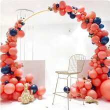 1pc Gold Balloon Arch Frame, Semi-Circular Metal Frame, Round Tube Frame With Square Base, Suitable For Wedding, Birthday Party, Valentine's Day, Anniversary Decoration
