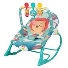 Blau Babywippe mit Spielzeug, Babywippe mit Sicherheitsgurt, Schaukelstuhl für Babys 0-3 Jahre, 80 x 60 x 43 cm