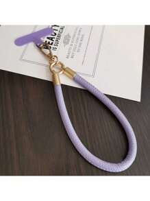 1pc Leather Short Phone Lanyard Wristband, Fashionable High-End Outdoor Wrist Strap, Keychain Sturdy Lanyard Gifts For Mother, Family, Friends, Birthday, Holiday Phone Charm, Phone Chain