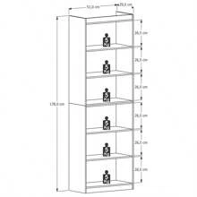House Furniture Stores Gold Bookcase Bedroom Office Shelf 2 Gold Modules - Rust Brown - View 5