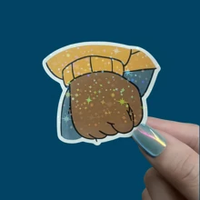 Calcomanía de vinilo con el meme del puño de Arthur, resistente a la intemperie, ideal para portátiles, autos, paredes y parachoques, útiles escolares, vuelta al cole - Multicolor - Ver 1