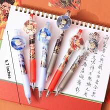 Nezha 2 Child Sea Adventure Clickable 0.5mm Ballpoint Pen, Lucky Rotary Marking Pen