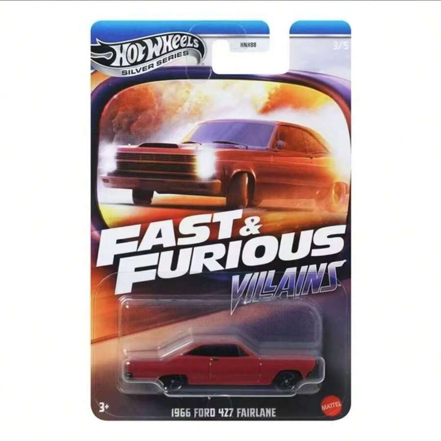 Mattel HNR88 3/5 1966 FORO 427 FAIRLANE 儿童积木车和赛车