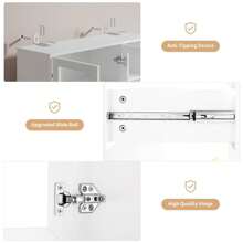 VOWNER Mueble de cocina VOWNER 100 x 40 x 181 cm, aparador de cocina, vitrina, armario alto, mueble aparador con estantes regulables