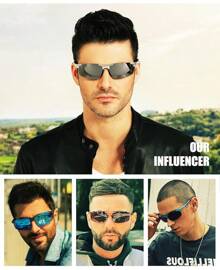 DUCO Mens Sports Polarized  UV Protection  For Men 8177s - 銀色鏡框 Revo 鏡面鏡片 - 查看 2