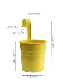 Macetas colgantes desmontables de hierro - Macetas de plantas de colores de caramelo para suculentas, decoración de interior, exterior y balcón
