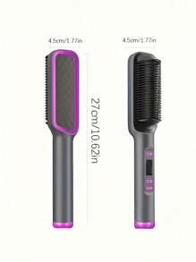 EU Plug Hair Straightener Brush, Home Electric Flat Iron Styling Tool - EU C Type Plug(220-240V) - View 7