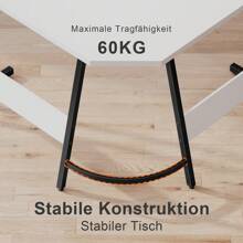 Gaming Table 130x130x70cm, Computer Desk, Corner Desk, L-Shaped Desk, Gaming Desk L-Shaped, Large PC Corner Table, Black Matt - trắng - Xem 5