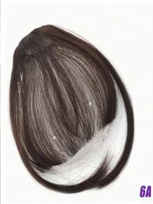 合成夹式刘海前片整齐黑棕色刘海假发片假发片刘海假发片夹式接发片女士日常佩戴