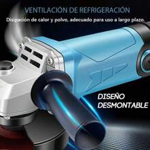 Seokiwi Esmeriladora Angular Inalámbrica, Amoladora Corte+pulidora - Azul - Ver 4