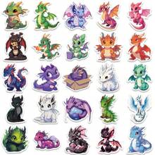 SCXXBSW 50pcs European Dragon Fun And Exquisite Cartoon Stickers Self Adhesive Skateboard Phone Cases Notebook Waterproof Stickers ﻿ - Multicolor - View 5