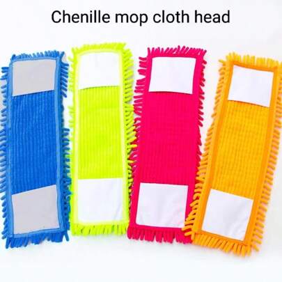 4个不同颜色的替换拖把头，包含拖把头和可折叠水桶，适用于客厅、卧室、浴室、厨房和卫生间。它们具有强效吸水和除尘能力，快干，抑制细菌滋生，并且易于组装、拆卸和清洗。