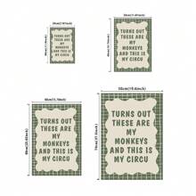 原来这些都是我的猴子海报，红色和奶油色，引用复古墙艺术，无框架 - 彩色 - 查看 7