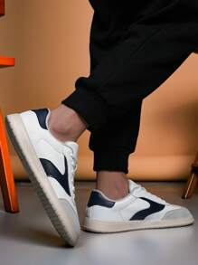 Wide-Width Design | Black & White Fashionable Item, Stylish & Versatile For Multiple Occasions, Suitable For Wide Feet & Overweight People - white ash - View 3