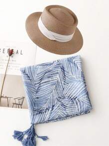 Women's Sun Protection Set Includes Flat Top Sun Protective Hat & Scarf, Suitable For Spring, Summer, Beach, Holiday, Photo Taking - Multicolor - View 5