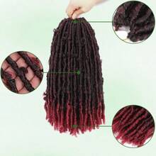 14Inch Butterfly Locs Soft Distressed Faux Locs Crochet Hair Wigs Crochet Braids Synthetic Hair Extensions Suitable For All Holidays