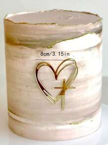 Set de 10 decoraciones de pastel acrílicas en forma de corazón, artículos de fotografía para cumpleaños