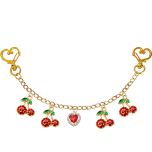 Rhinestone Heart & Cherry Bag Purse Chain Charm Heart & Cherry Purse Chain Charm Gold Decorative Bag Chain Charm Purse Extender Purse Chain Strap Replacement Bag Decoration Chain Charm Accessories For Women Shoulder Bag Tote Bag Underarm Bag Birthday & Festival Valentine's Day Christmas Gift - Multicolor - View 4
