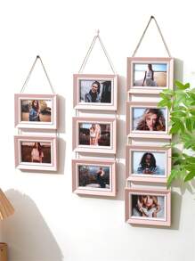 1 件创意壁挂连接装饰相框带绳，5 英寸 4 片组合，适用于卧室、客厅、走廊 - 彩色 - 查看 9