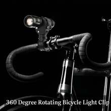 Bicycle Flashlight Mount - Universal Bike Light Holder For Mountain, Road, And Commuter Bikes – 360° Rotatable Front Light Bracket With Secure Clamp – Adjustable Bike Accessory For Handlebars, Easy Installation - Multicolor - View 1
